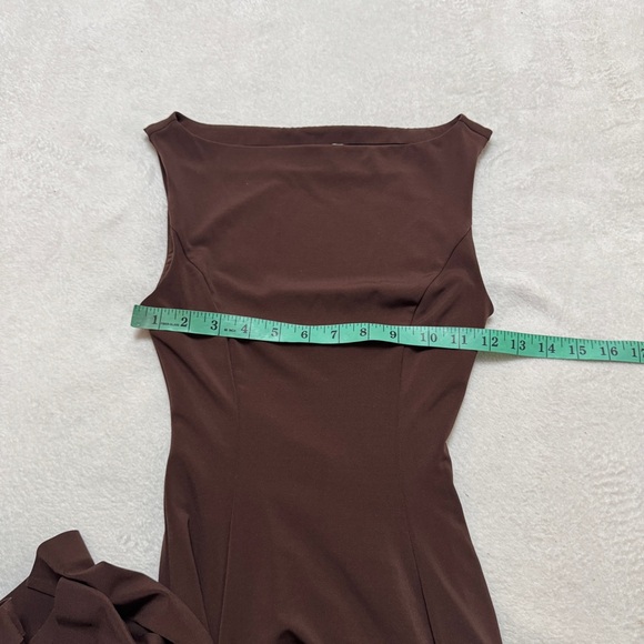 Danielle Guizio sz S Daye Mini Dress Stretch in Chocolate Brown - Picture 10 of 11